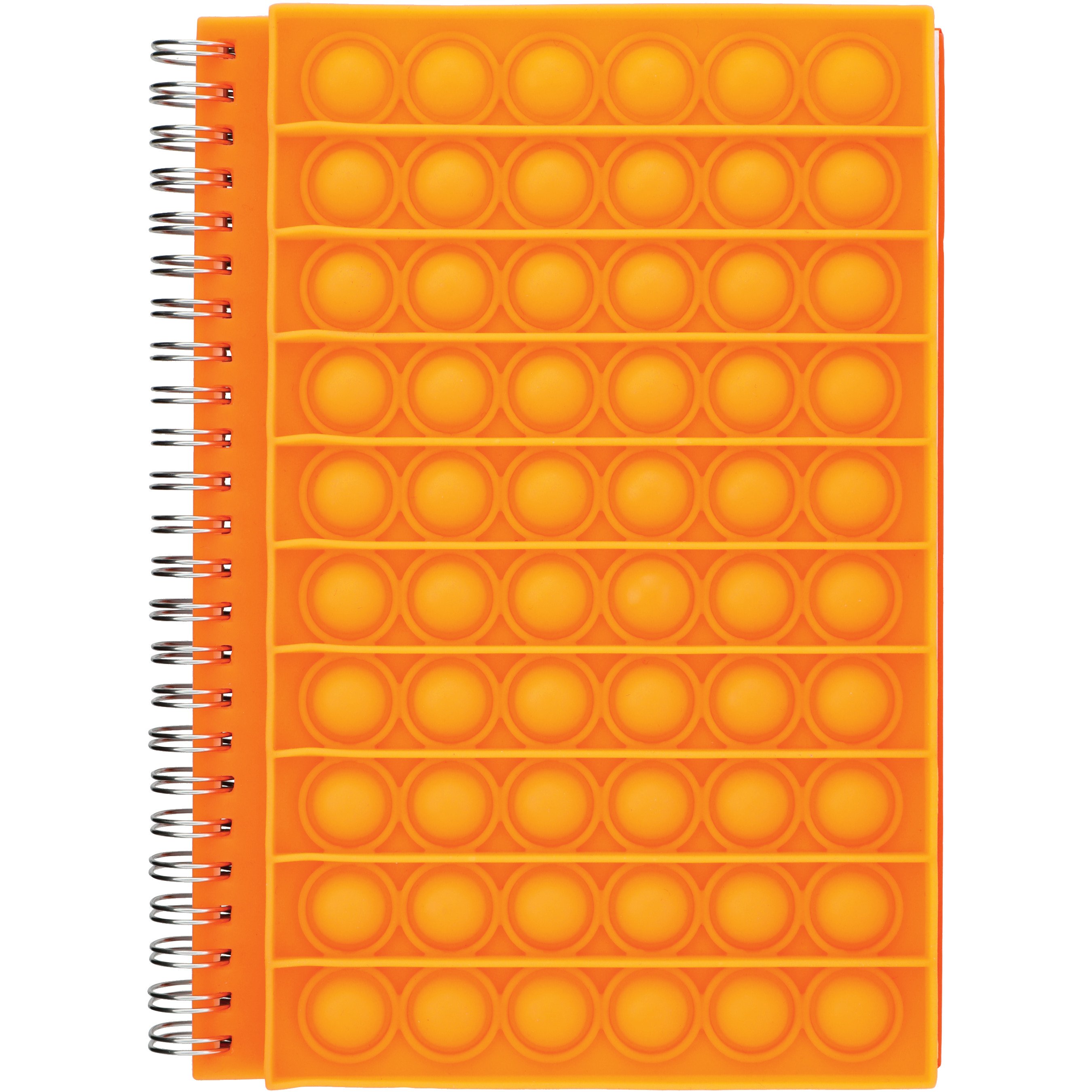 Destination Holiday Pop It Cover Wide Ruled Spiral Notebook Orange