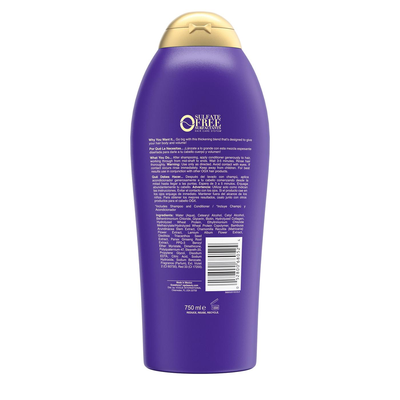 OGX Biotin & Collagen Extra Strength Conditioner Shop Shampoo & conditioner at HEB