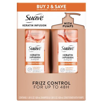 Suave Professionals Keratin Infusion Smoothing Shampoo & Conditioner 2 pk