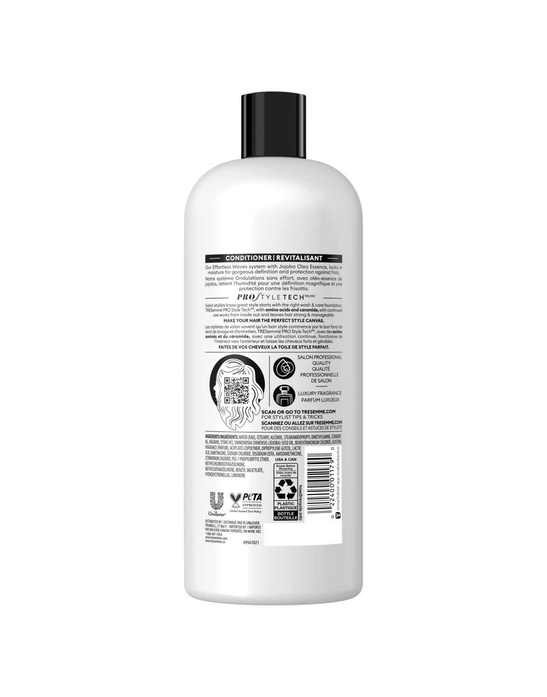 TRESemmé Cruelty Free Effortless Waves Hydrating Conditioner; image 2 of 5