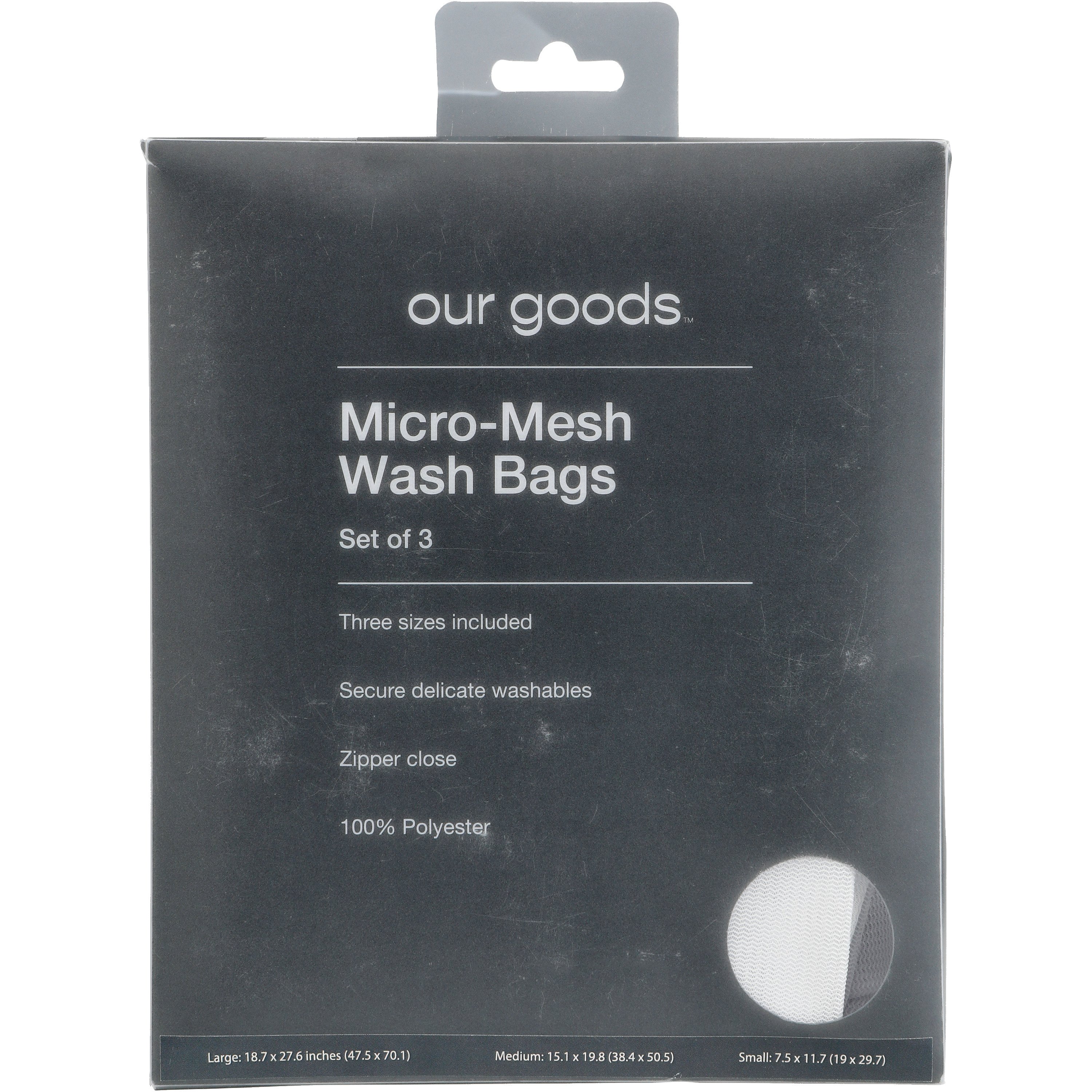 our goods Micro-Mesh Wash Bags - Assorted Sizes - Shop Hampers