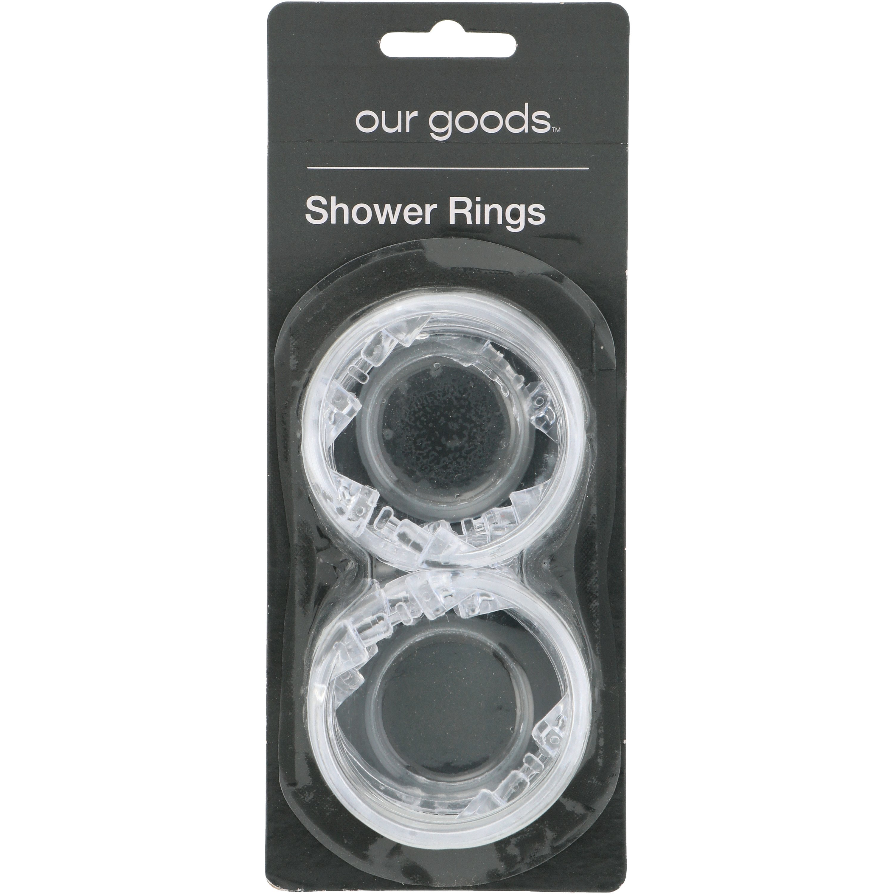 our goods Shower Curtain Rings Clear Shop Shower curtains & rings
