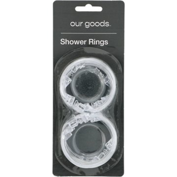 our goods Shower Curtain Rings - Clear, 12 ct