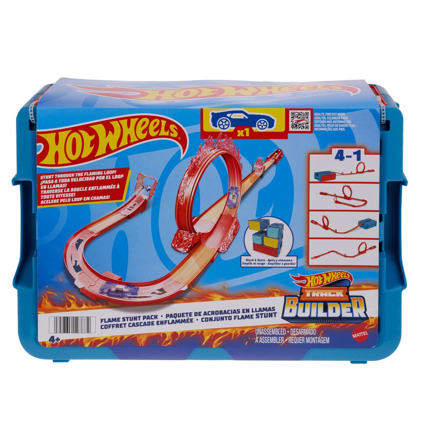 Hot Wheels Track Builder Flame Stunt Pack Playset; image 1 of 2