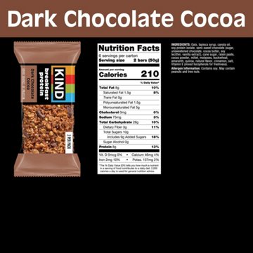 Kind 8g Protein Breakfast Bars - Dark Chocolate Cocoa