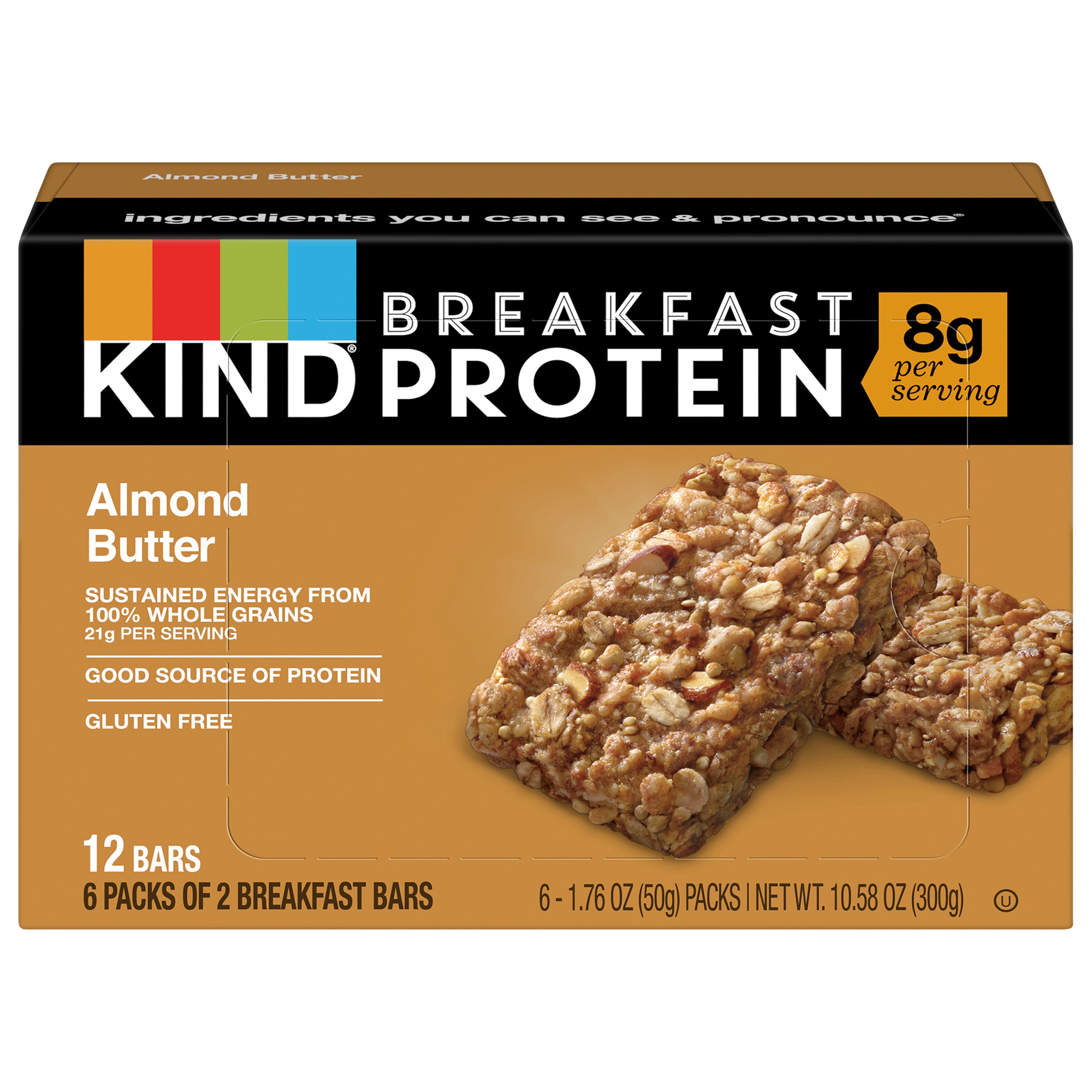 Kind 8g Protein Breakfast Bars - Almond Butter - Shop Granola & Snack ...