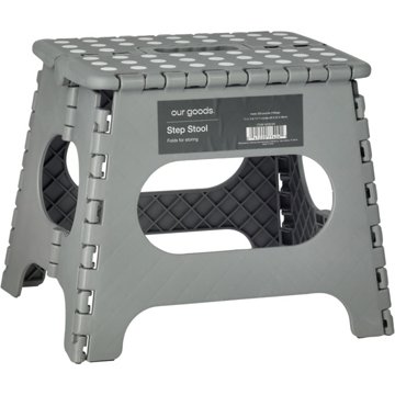 our goods Foldable Step Stool - Gray