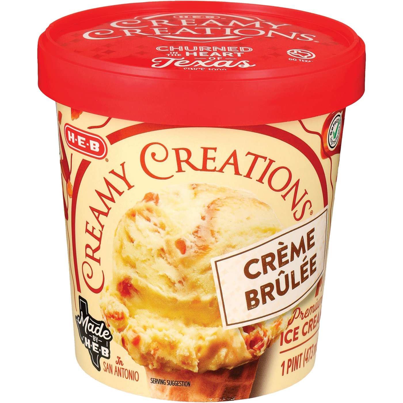 H-E-B Creamy Creations Crème Brûlée Ice Cream; image 1 of 2