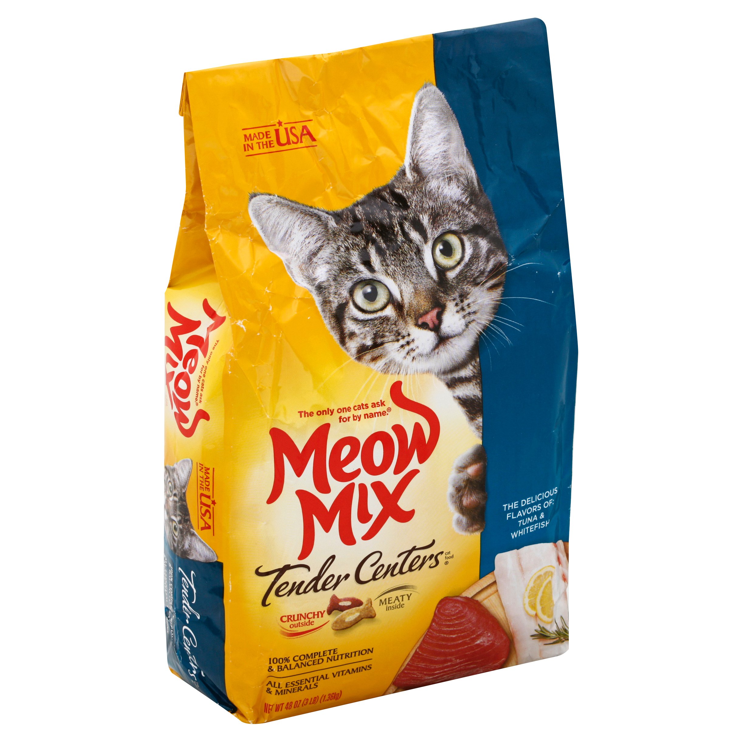 Meow Mix Tender Centers Salmon & White Meat Chicken Cat Food, 48 oz