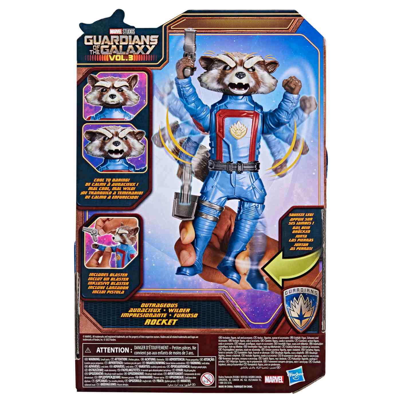 Marvel Studios Guardians Of The Galaxy Vol. 3 Outrageous Rocket Figure; image 3 of 5
