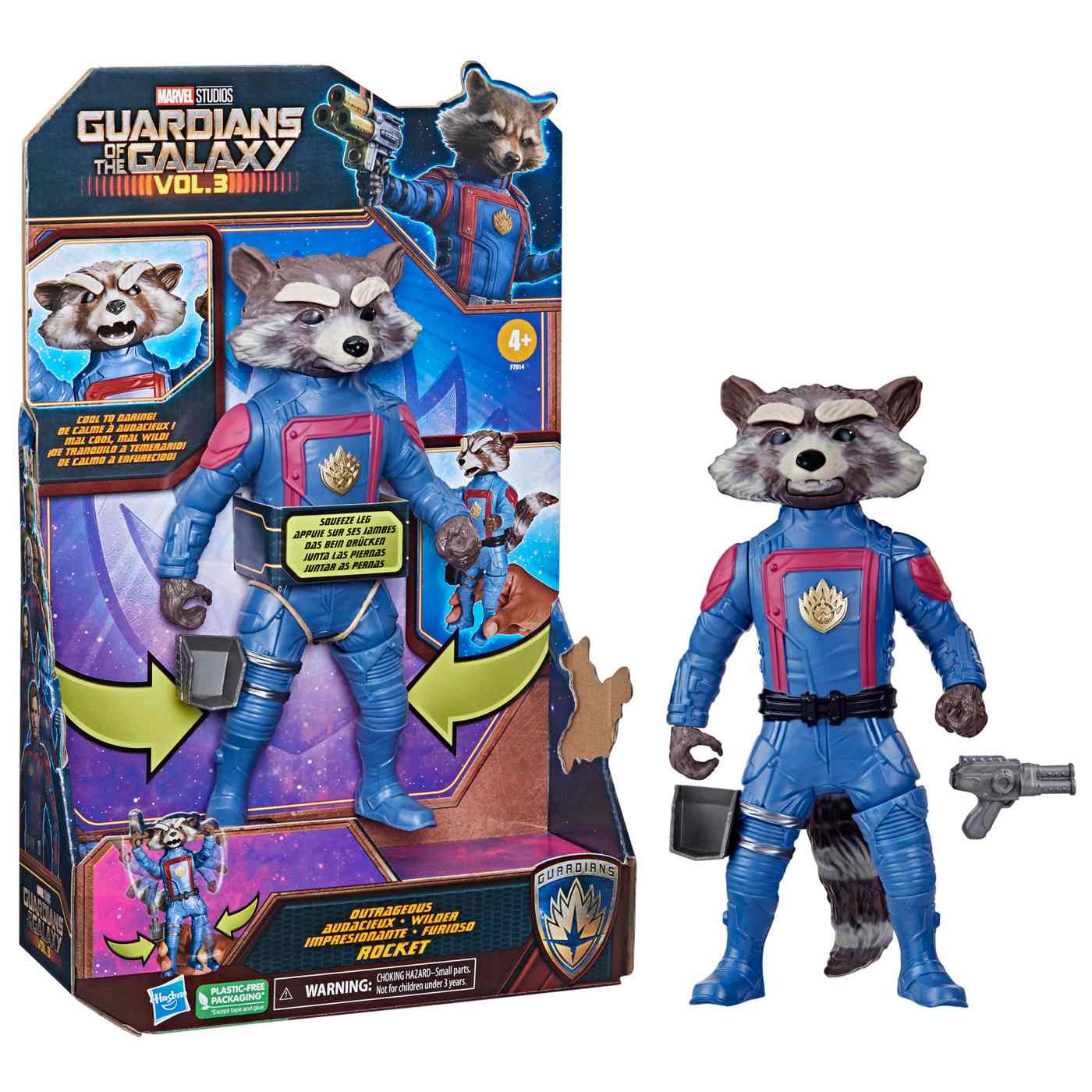 Marvel Studios Guardians Of The Galaxy Vol. 3 Outrageous Rocket Figure; image 5 of 5