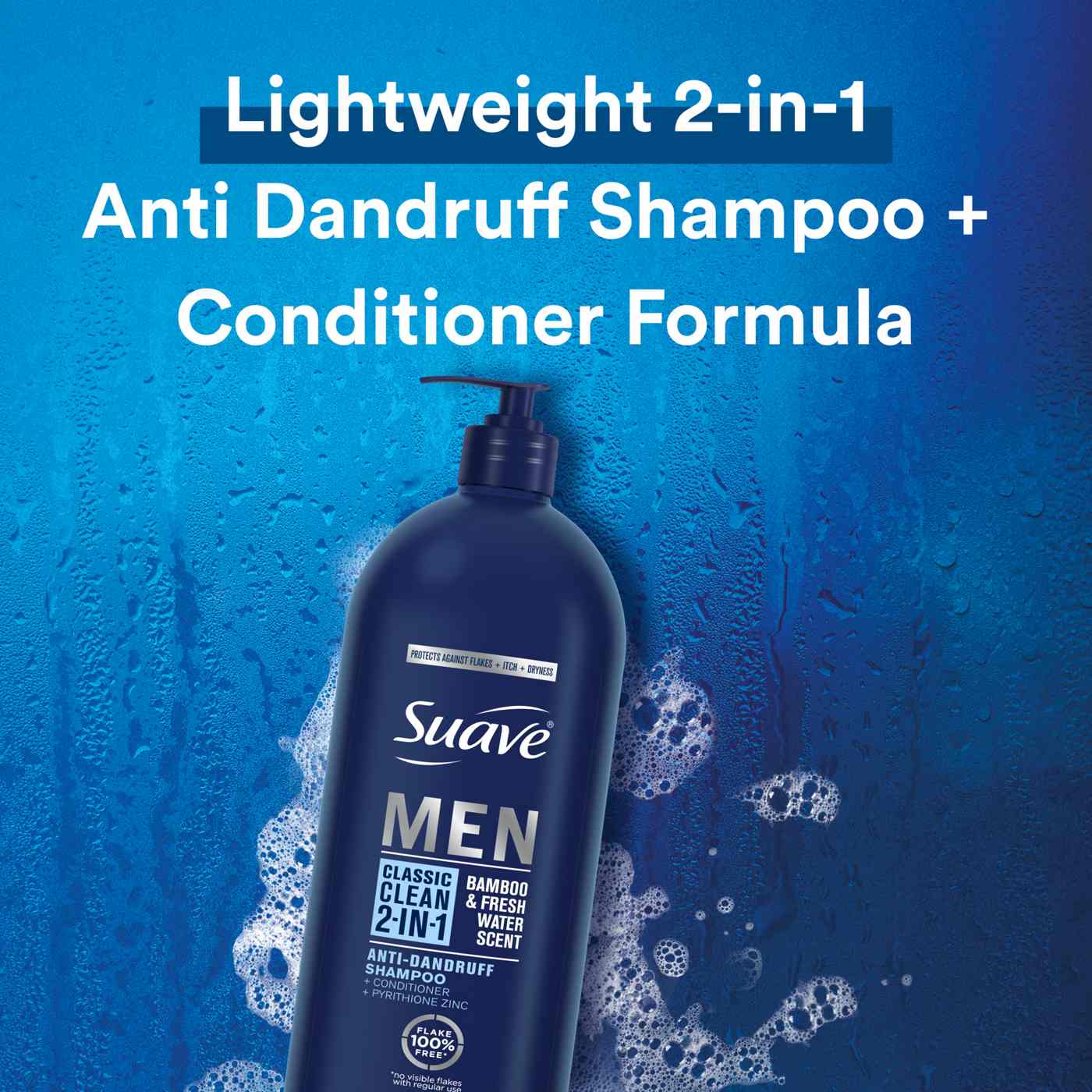 Suave Men Classic Clean Anti-Dandruff 2-in-1 Shampoo and Conditioner - Bamboo & Fresh Water; image 4 of 7