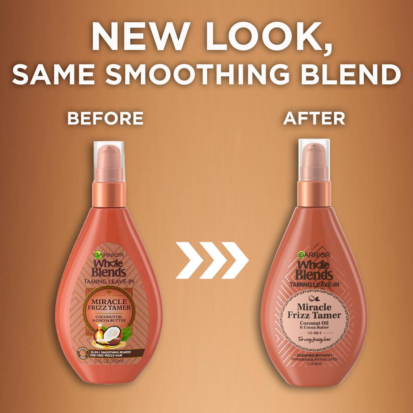 Garnier Whole Blends Miracle Frizz Tamer 10-in-1 Leave-In Treatment; image 4 of 8