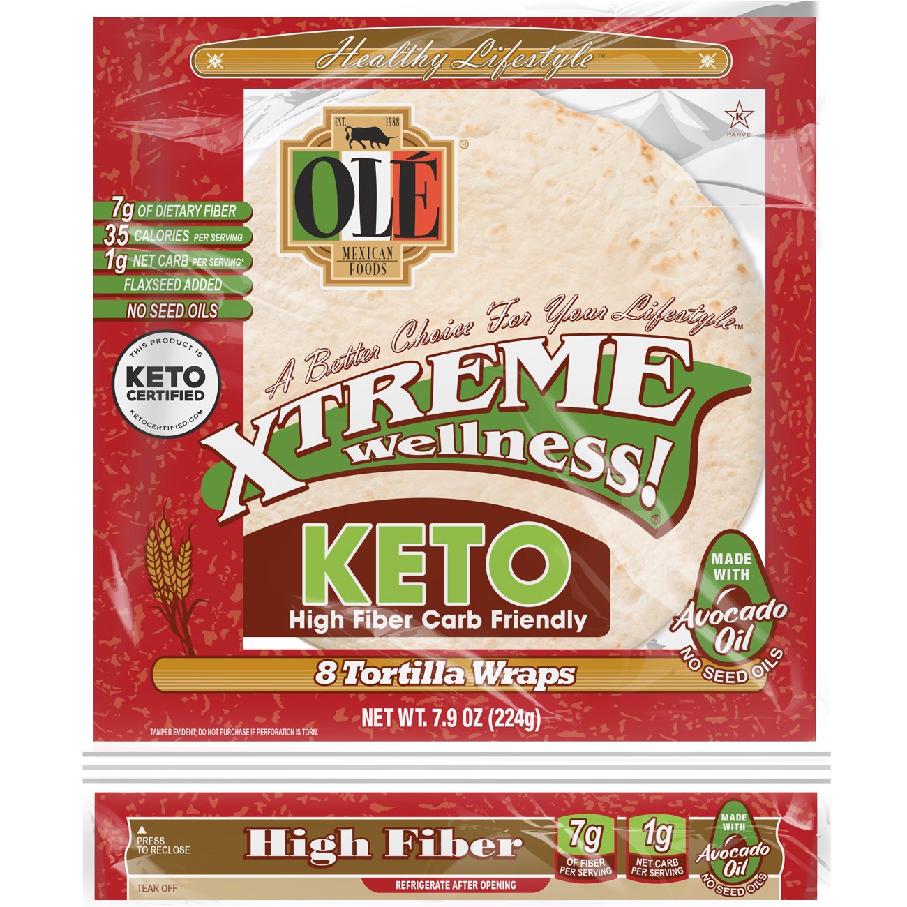 Ole Xtreme Wellness Keto Tortillas, 8 ct