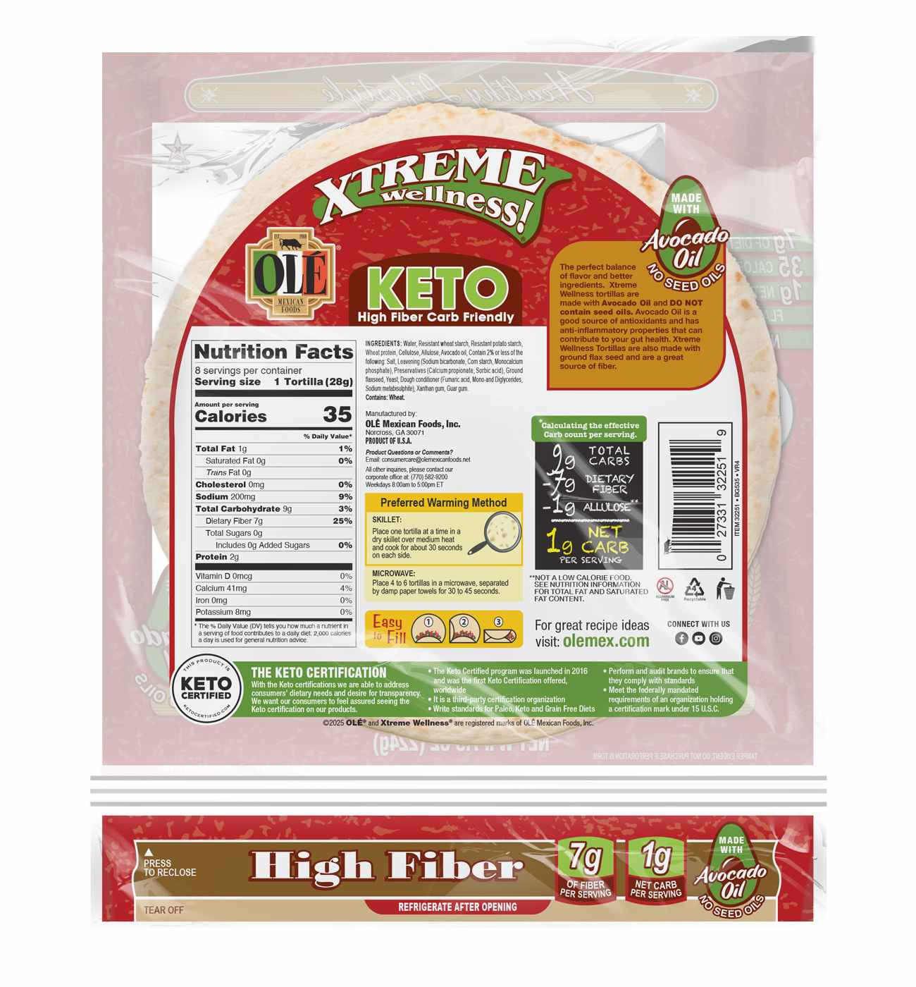 Ole Xtreme Wellness Keto Tortillas; image 3 of 5