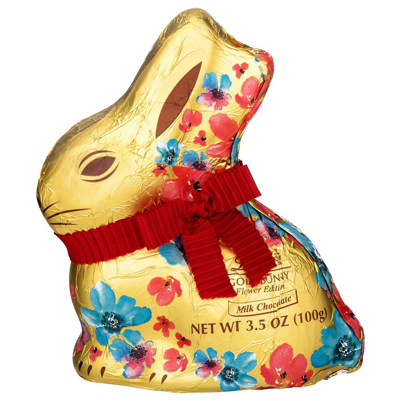 Lindt Milk Chocolate Flower Edition Gold Easter Bunny; image 1 of 2