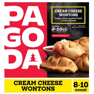 Pagoda Frozen Cream Cheese Wontons & Sweet Chili Sauce, 7.26 oz