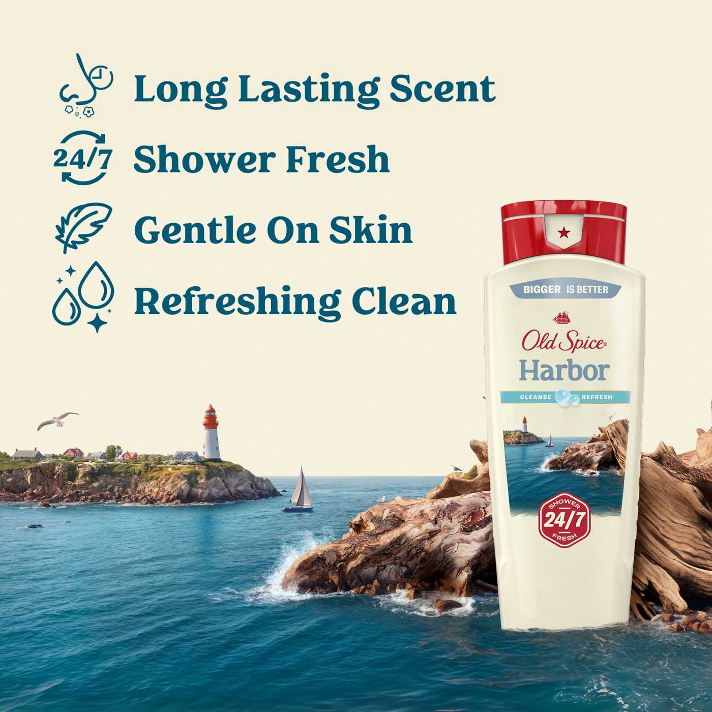 Old Spice Body Wash - Harbor Coastal Breeze ; image 5 of 10