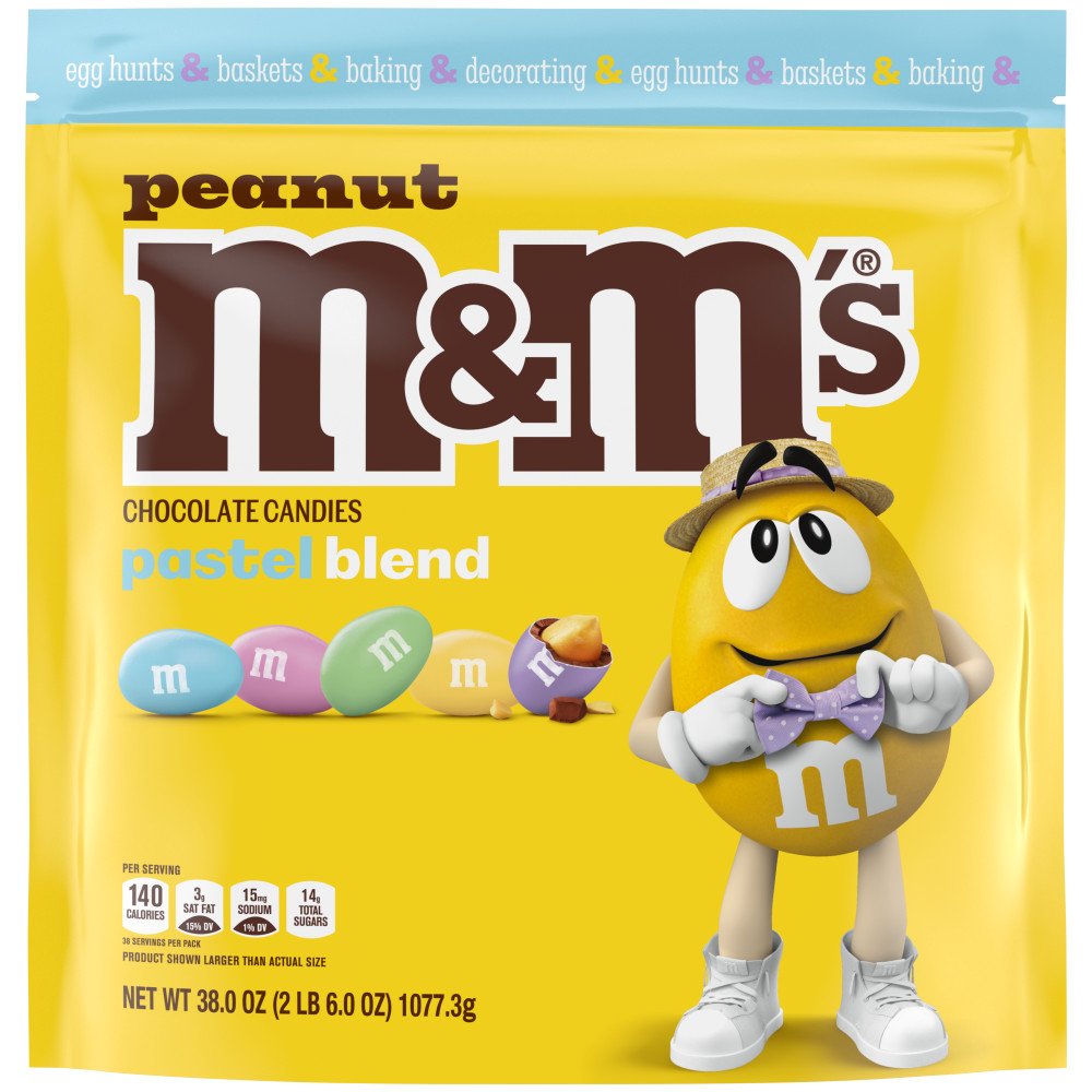 M&M's M&M'S Peanut Milk Chocolate Pastel Easter Candy Assortment