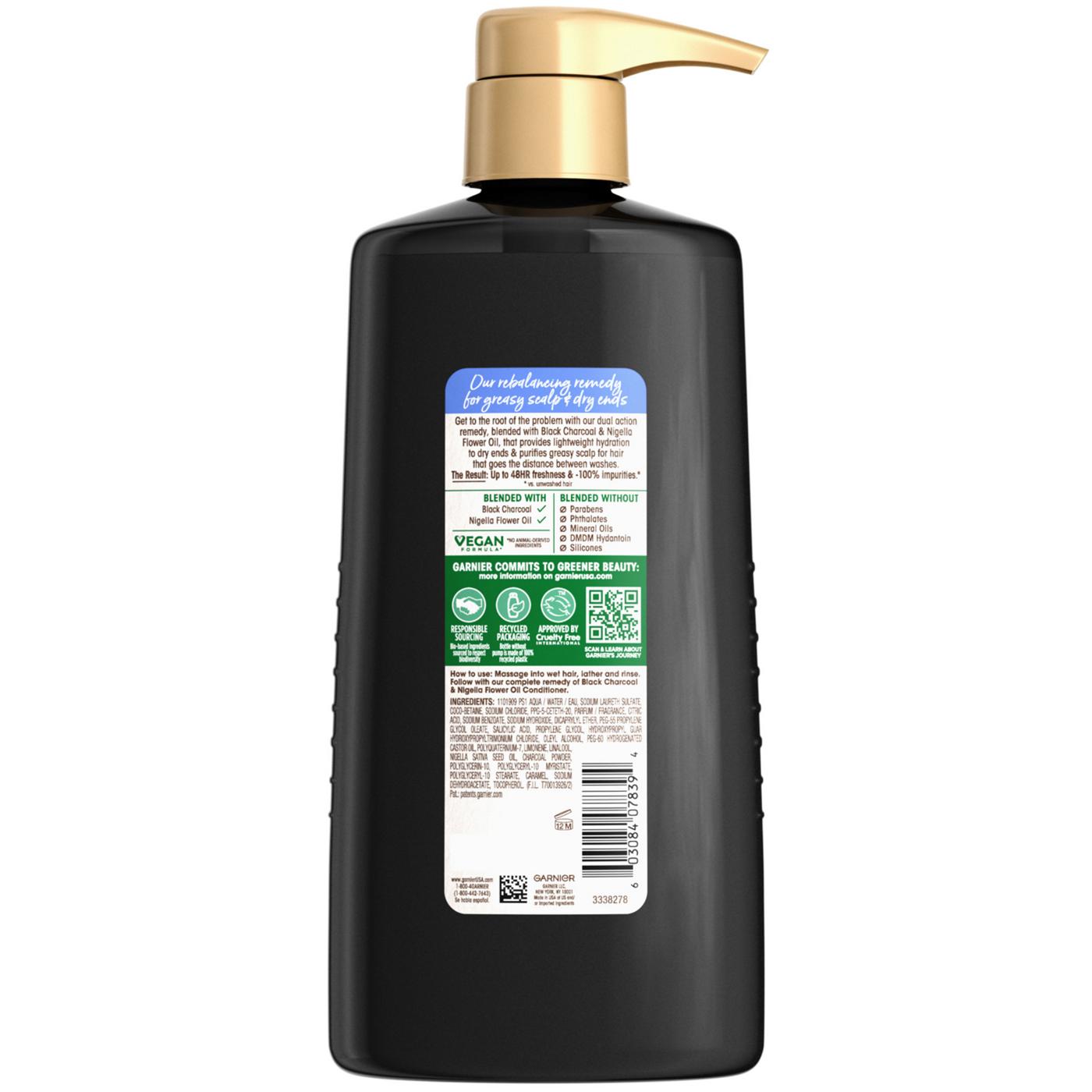 Garnier Whole Blends Rebalancing Shampoo - Black Charcoal & Nigella Flower Oil; image 7 of 8