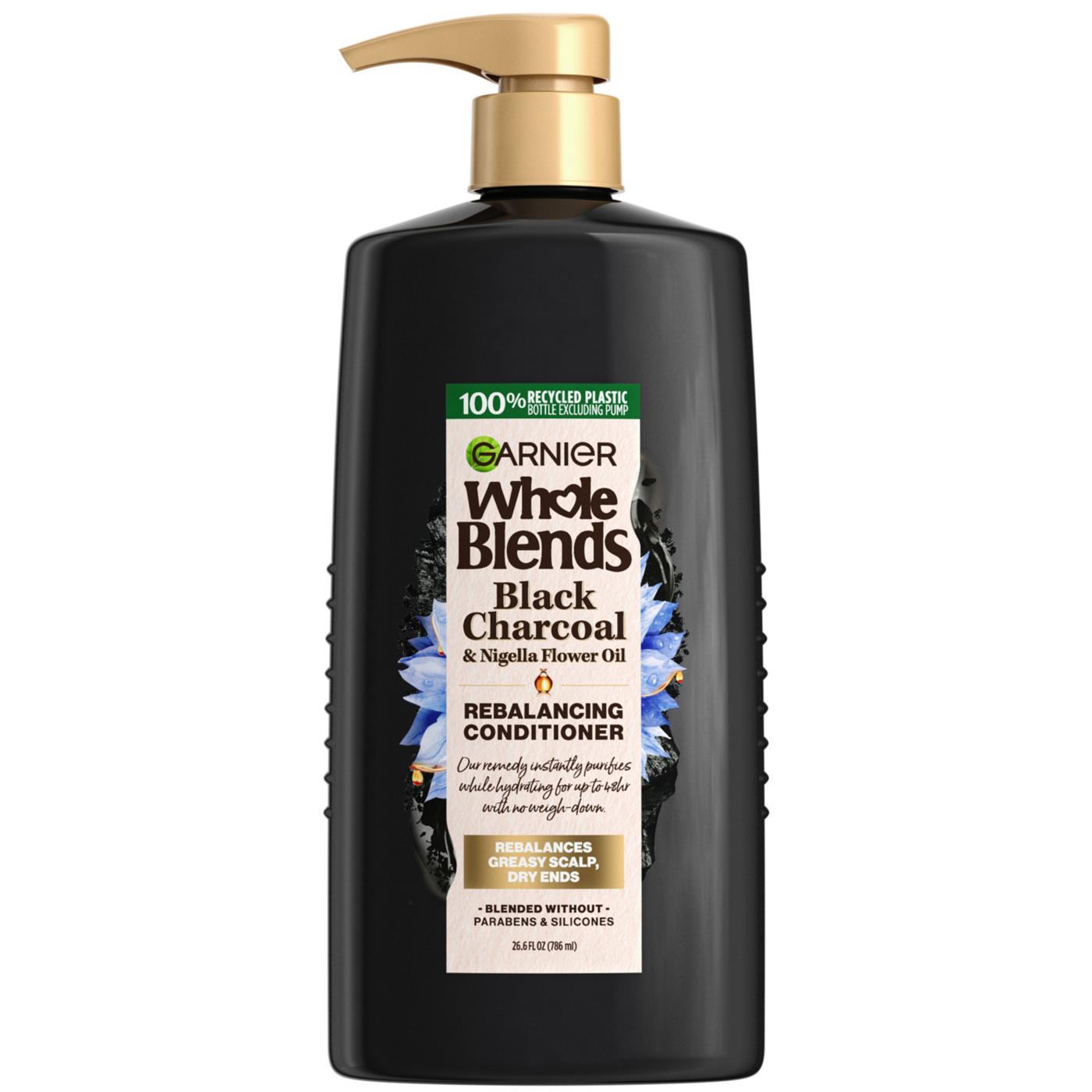 Garnier Whole Blends Black Charcoal and Nigella Flower Oil Conditioner; image 1 of 9