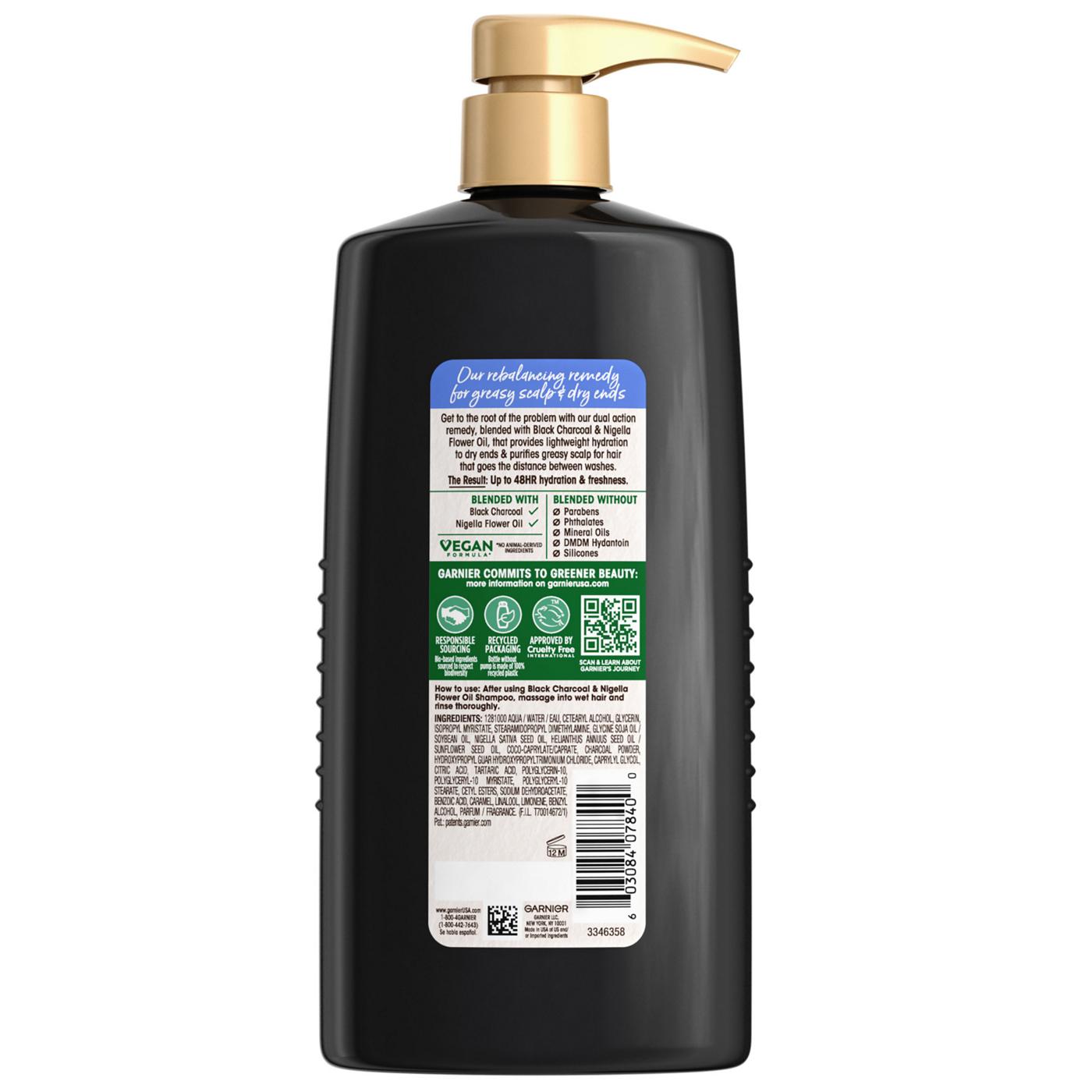 Garnier Whole Blends Black Charcoal and Nigella Flower Oil Conditioner; image 8 of 9