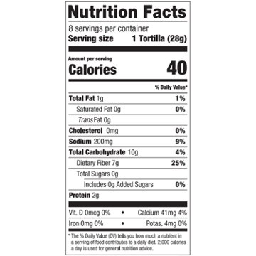 La Banderita Carb Counter Snack Size Flour Tortillas