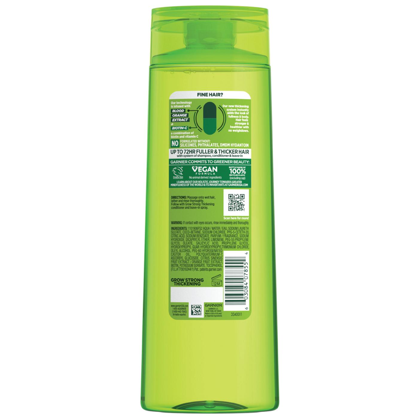 Garnier Fructis Grow Strong Thickening Shampoo; image 4 of 6