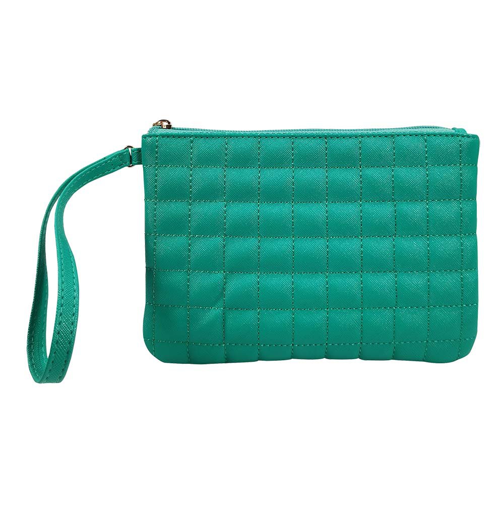 Morena Quilted Flat Wristlet - Teal - Shop Makeup Bags at H-E-B