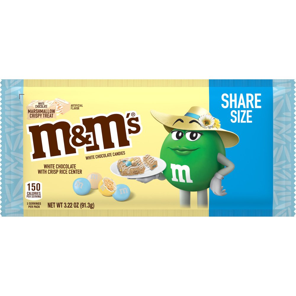 M&M's White Chocolate Marshmallow Crispy Treat Easter Candy - 7.44 Oz