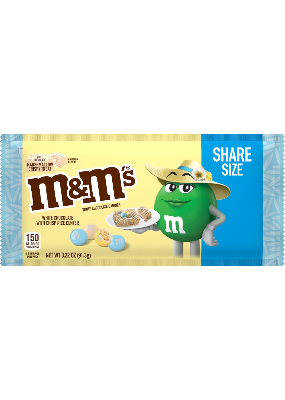 M&Ms Milk Chocolate Candies - White Treat Pack