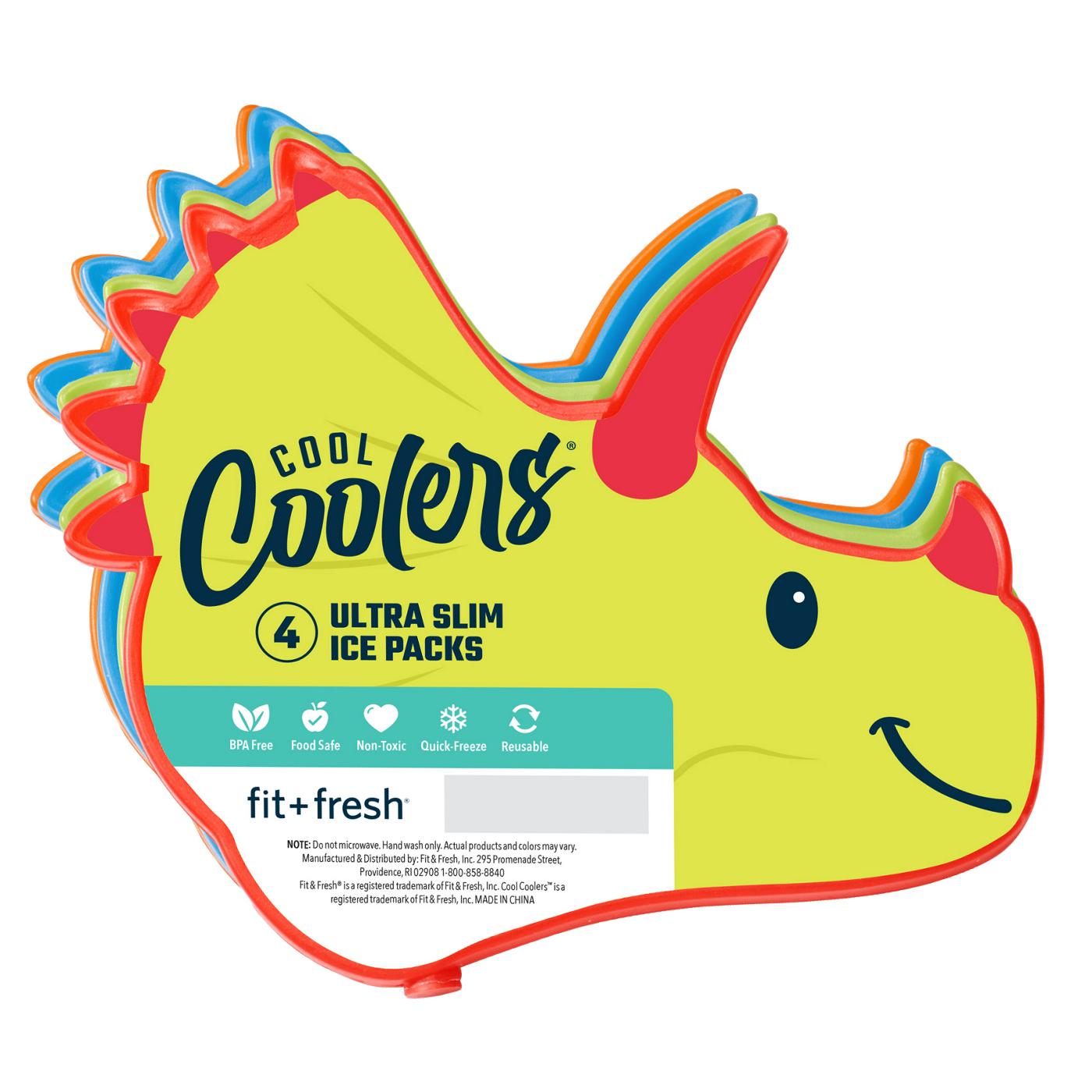 Fit + Fresh Cool Coolers Ultra Slim Dinosaur Ice Packs; image 1 of 4
