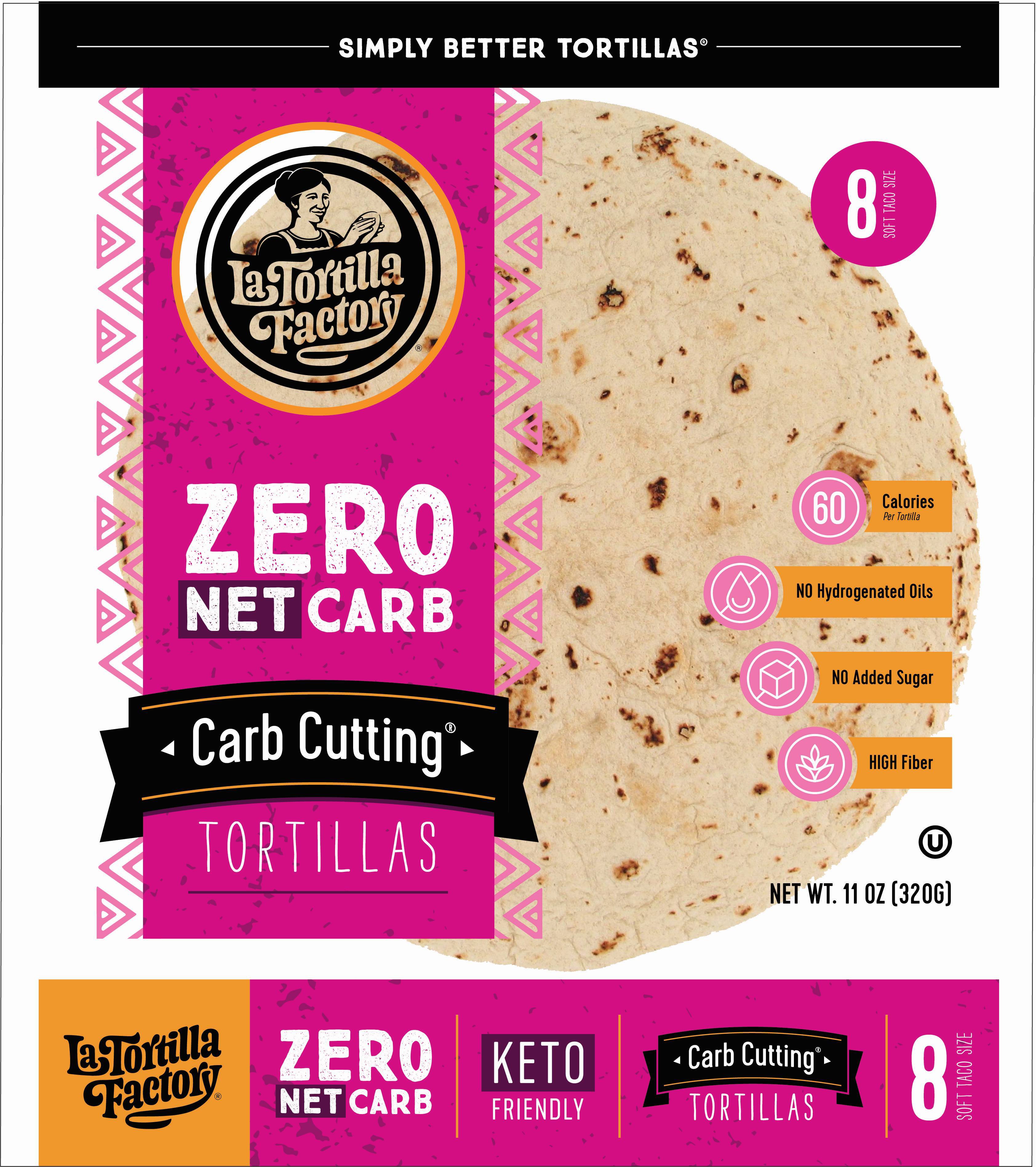 La Tortilla Factory Zero Net Carb Cutting Tortillas, 8 ct