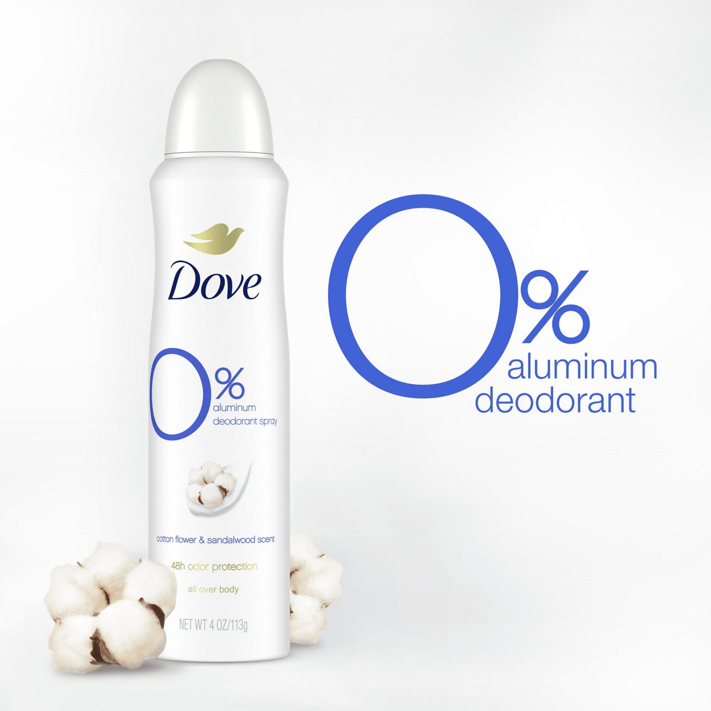 Dove 0% Aluminum Deodorant Spray - Cotton Flower & Sandalwood; image 3 of 3