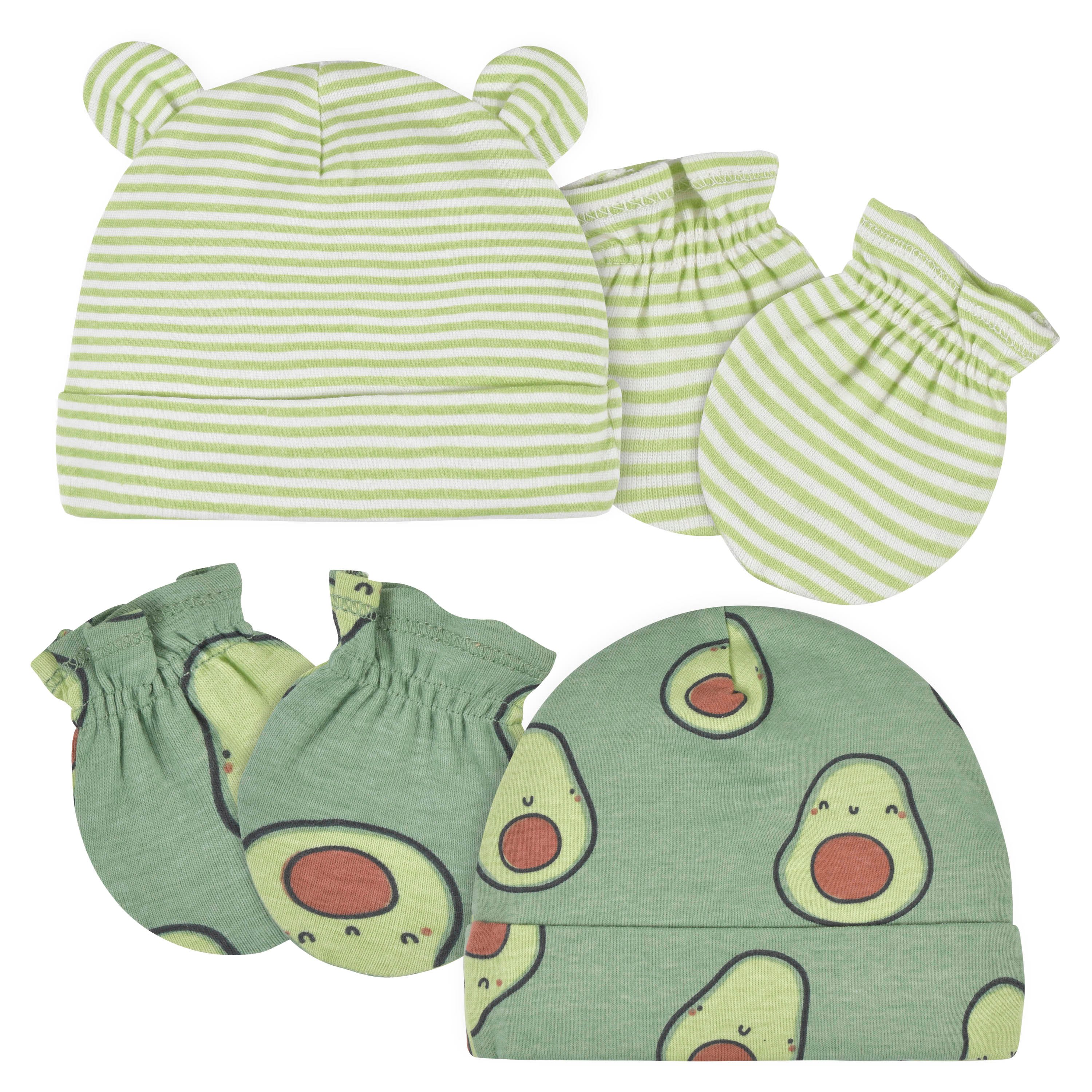 Gerber Gerber Avocado Caps & Mittens Set, 4 pc Shop Outfits at HEB