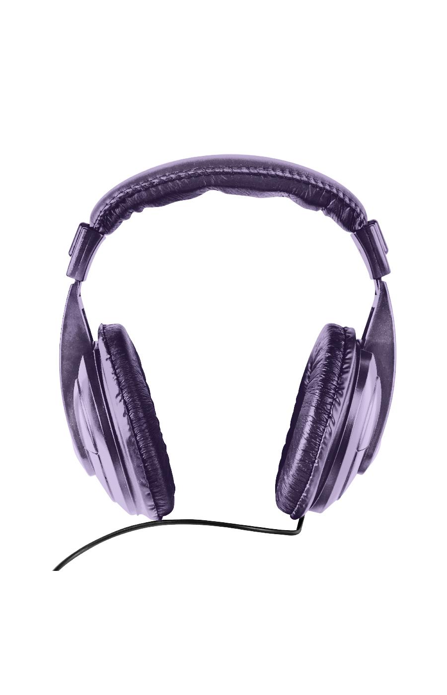 Bytech Wired Cushion Aux Headset Purple; image 1 of 2