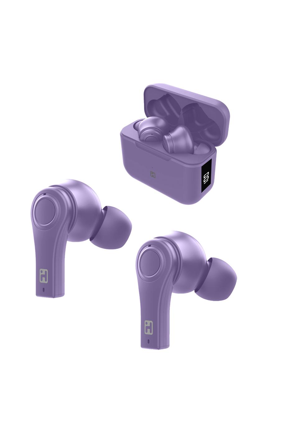 Bytech True Wireless Earbuds with Charging Case - Purple; image 3 of 3