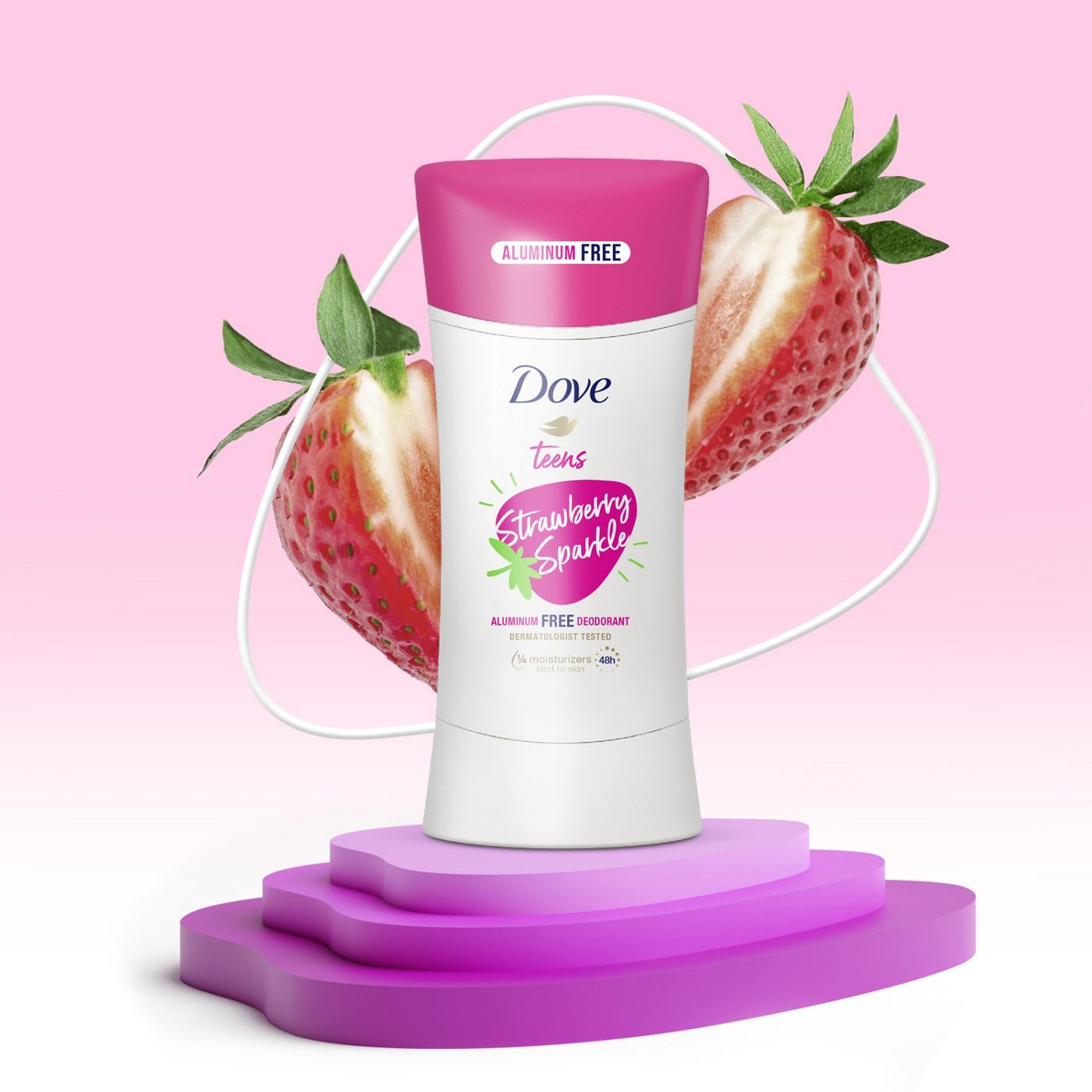 Dove Teens Deodorant Stick Strawberry Sparkle; image 6 of 10