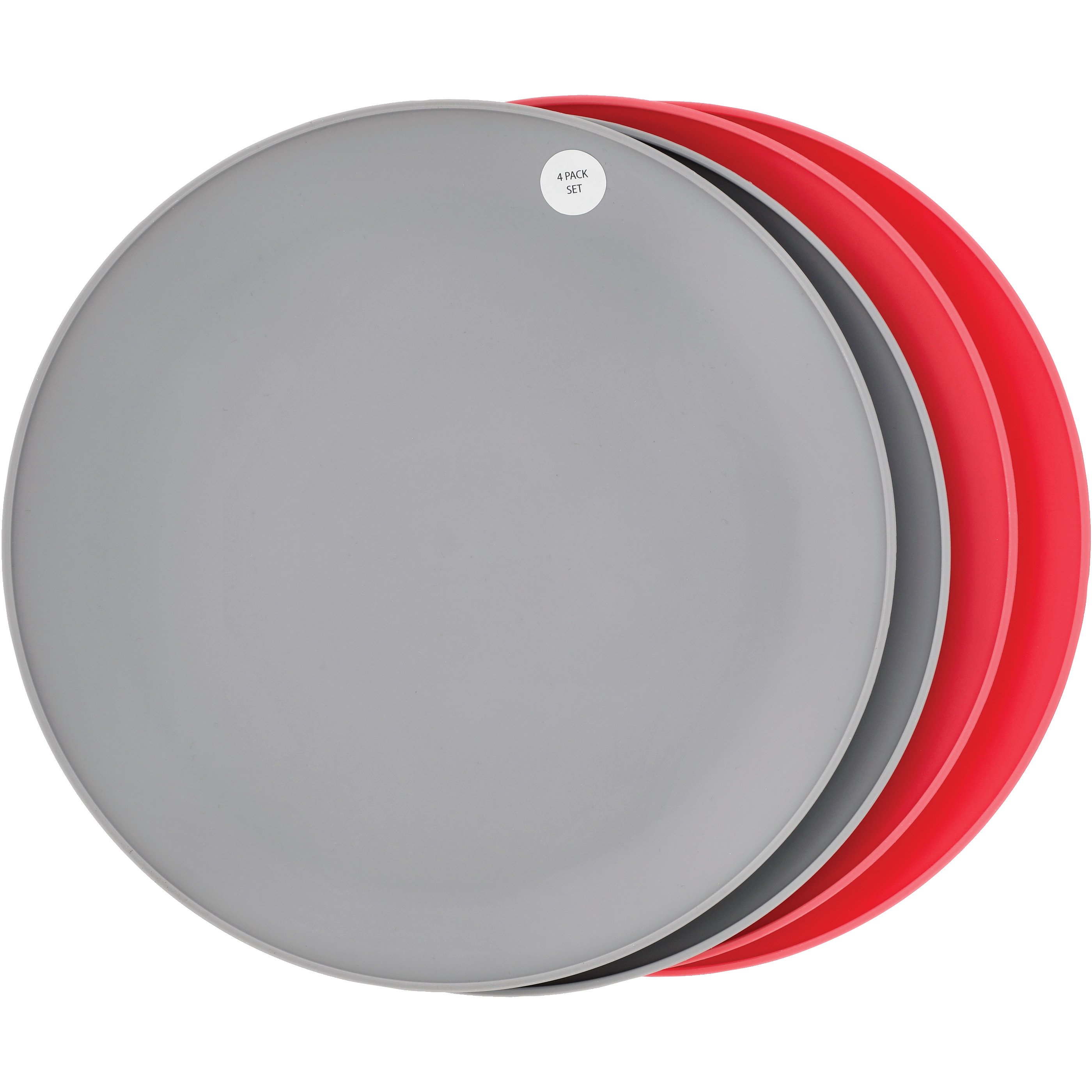 Destination Holiday Plastic Plate Set Pink & Gray Shop Plates at HEB