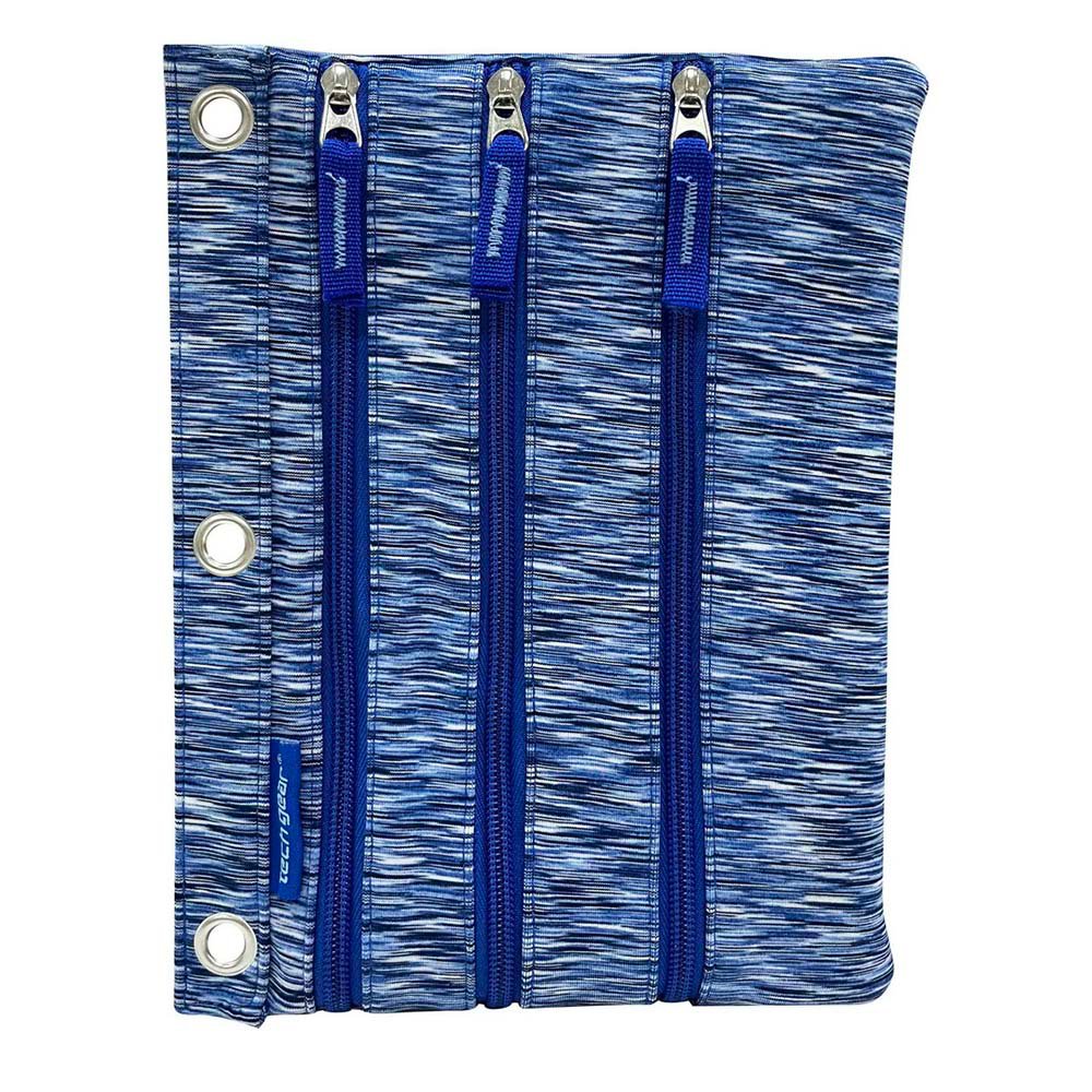 Tech Gear Yoga Class Triple Zipper Binder Pouch Blue Shop Pencil