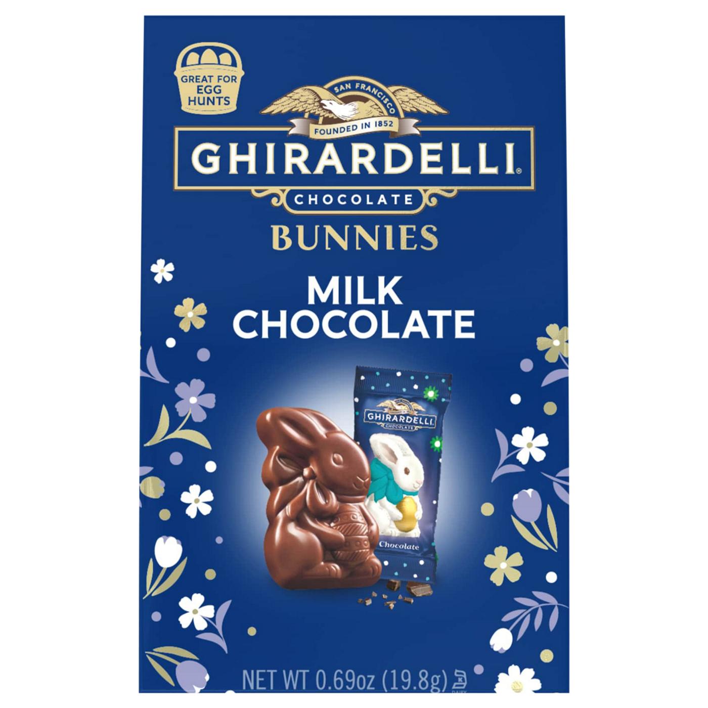 Ghirardelli Milk Chocolate Bunnies Easter Candy; image 1 of 3