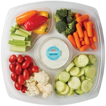 H-E-B Jumbo Fresh Veggie Party Tray - Ranch Dressing, Avg. 3.5 lbs