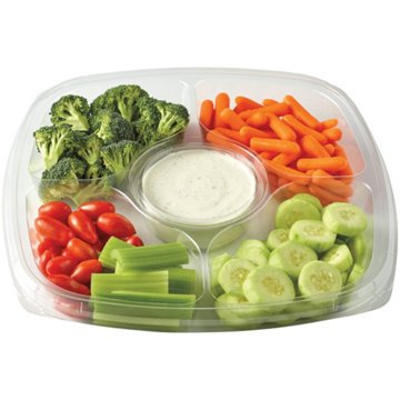 H-E-B Large Fresh Veggie Party Tray - Ranch Dip, Avg. 2.2 lbs