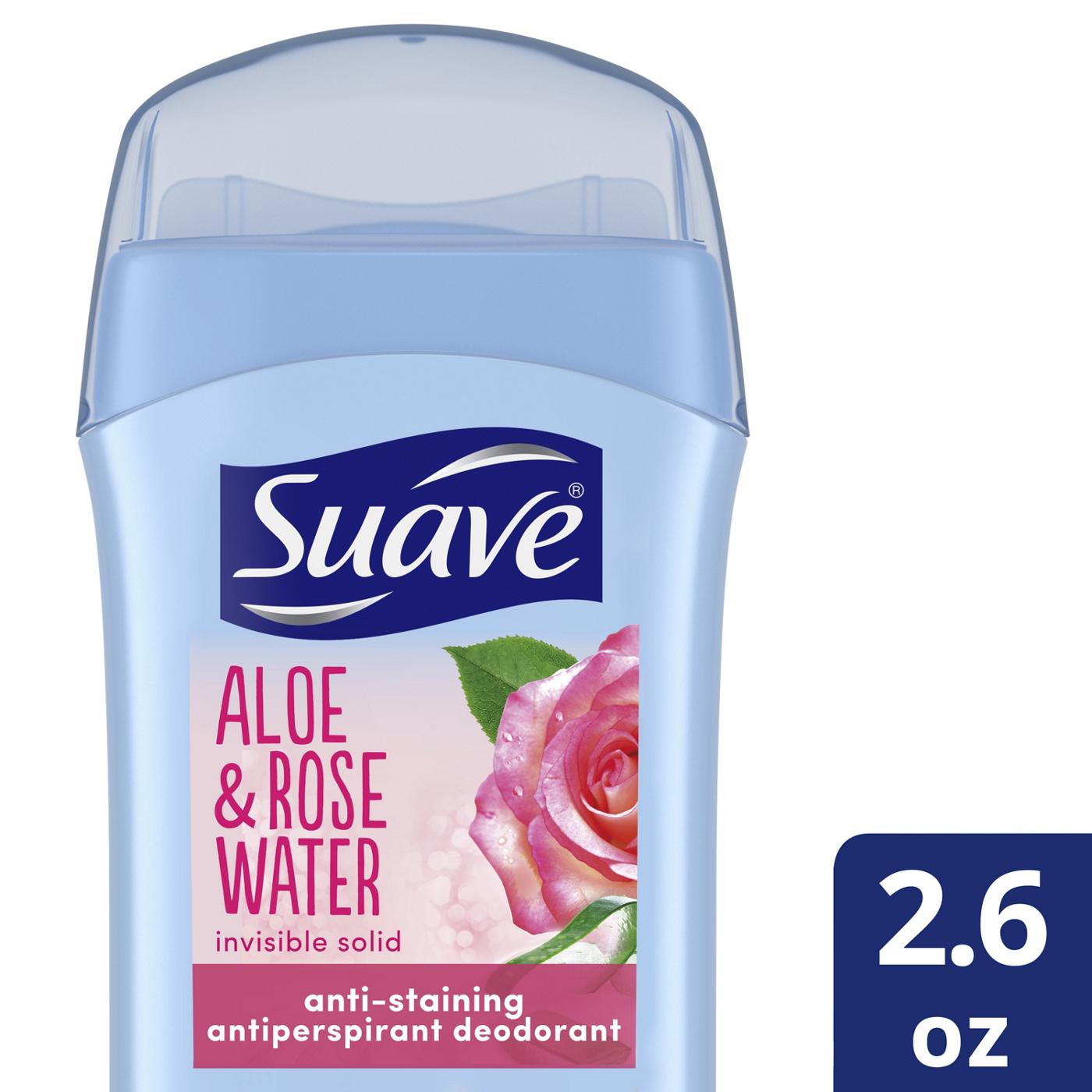 Suave Invisible Solid Antiperspirant Deodorant - Aloe & Rose Water; image 3 of 6