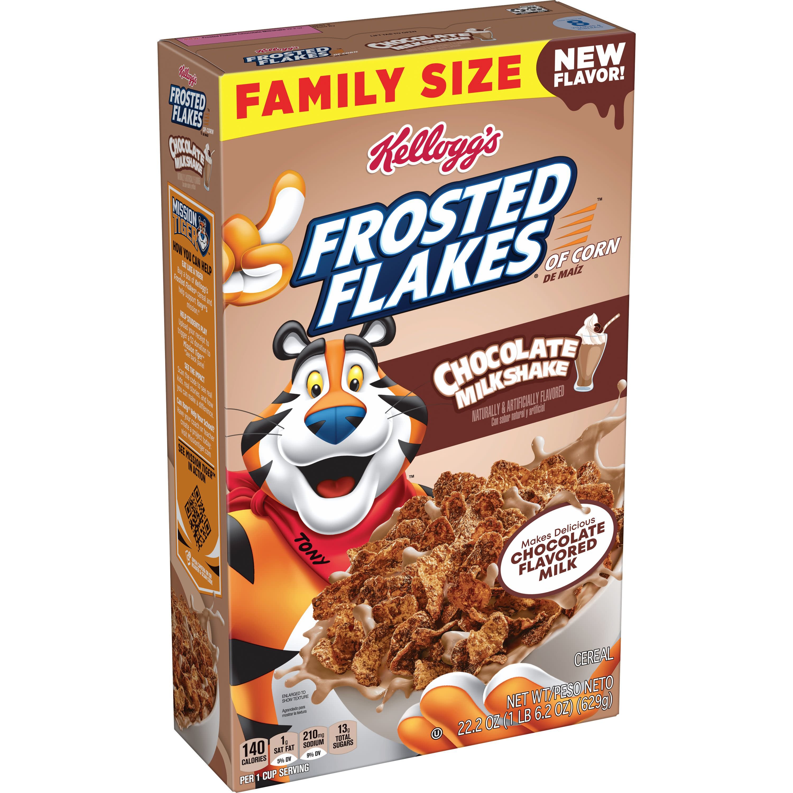 Kellogg's Frosted Flakes Chocolate Milkshake Family Size - Shop Cereal at  H-E-B