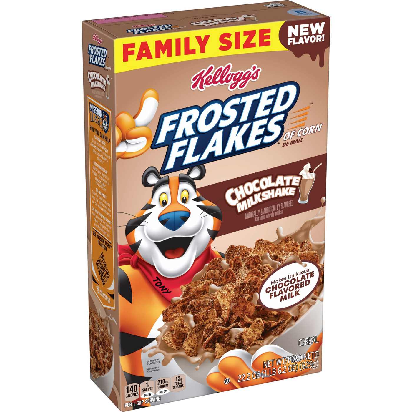 Kellogg's Frosted Flakes Chocolate Milkshake Family Size; image 1 of 2