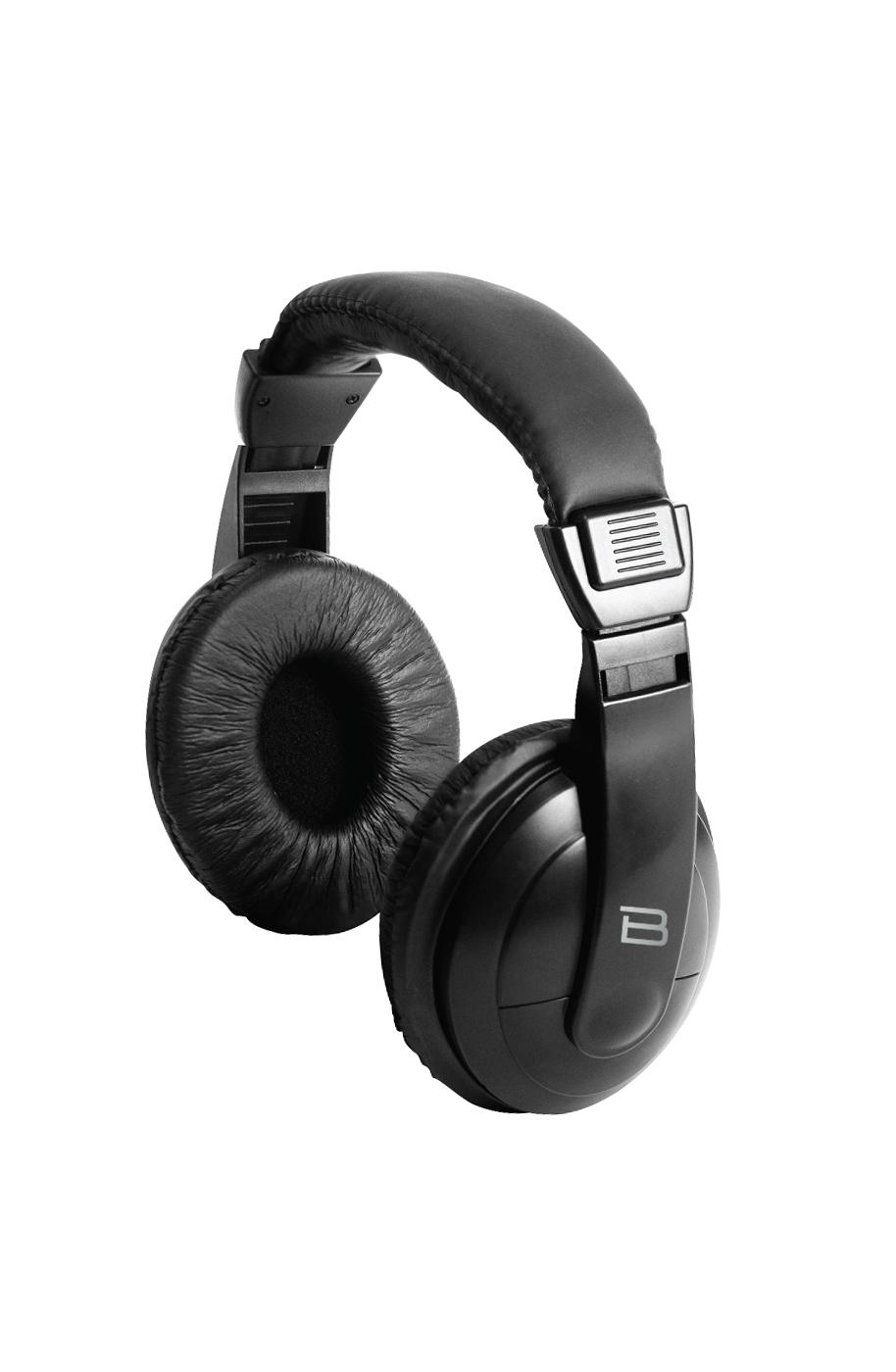 Bytech Wired Cushion Headset Aux - Black; image 2 of 2