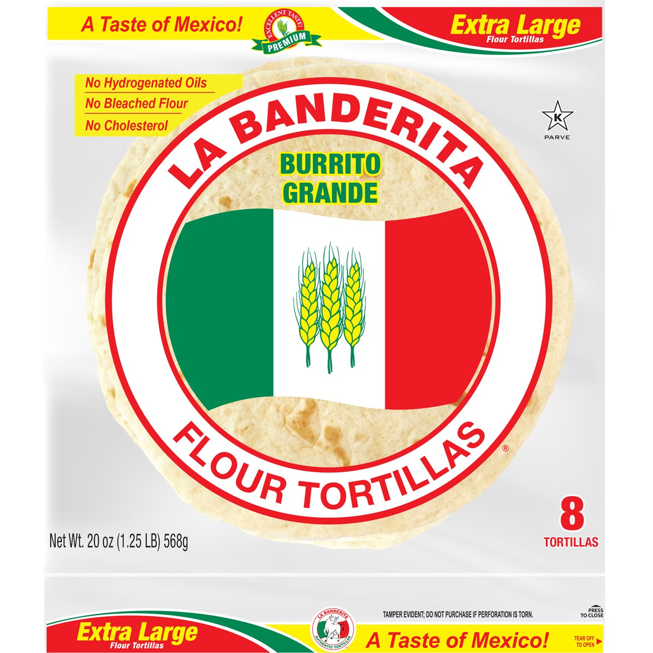 La Banderita Burrito Grande Flour Tortillas Shop Tortillas at HEB