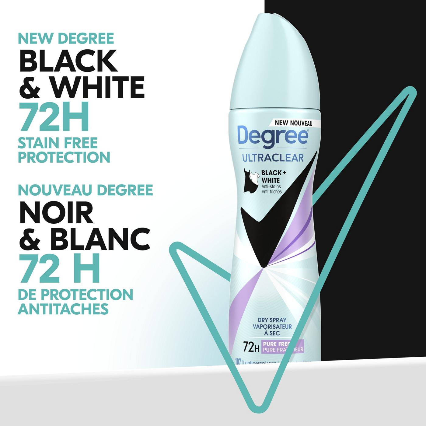 Degree 72 Hr UltraClear Antiperspirant Deodorant Dry Spray - Pure Fresh; image 3 of 10