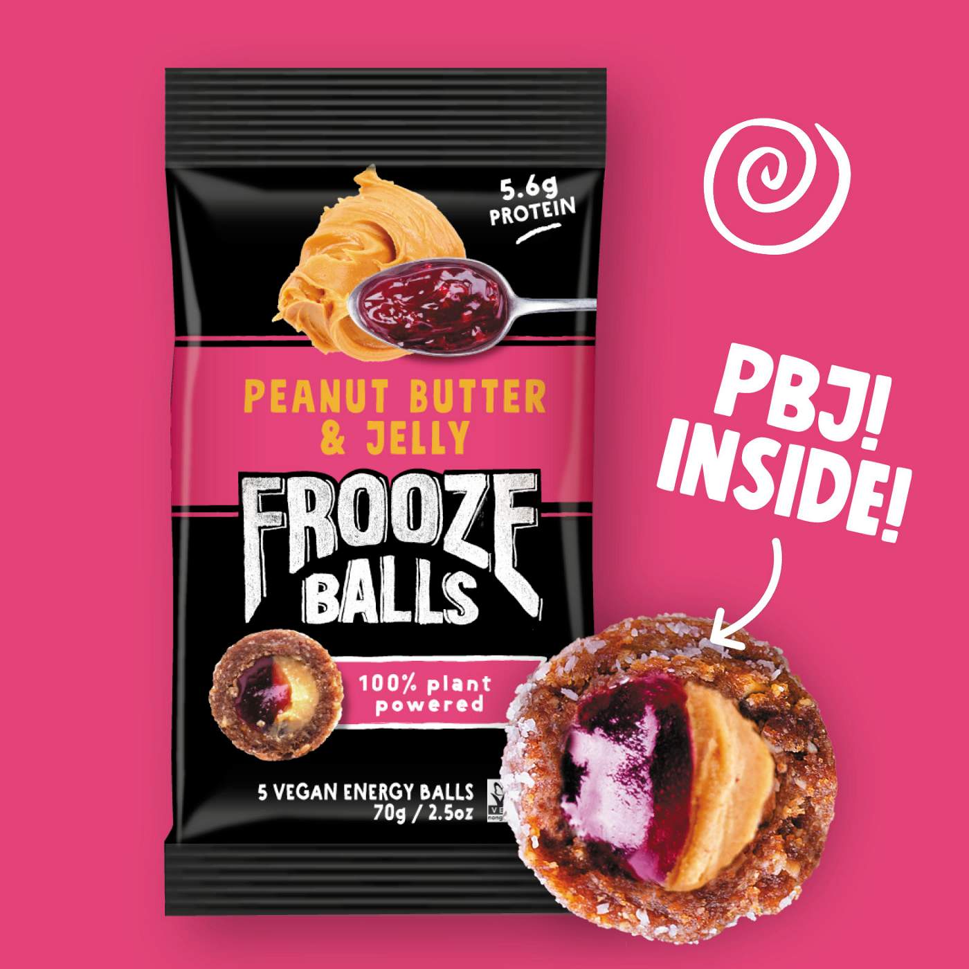 Frooze Balls Peanut Butter & Jelly Vegan Energy Balls; image 2 of 4